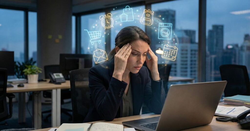 Carga mental y ansiedad en mujeres