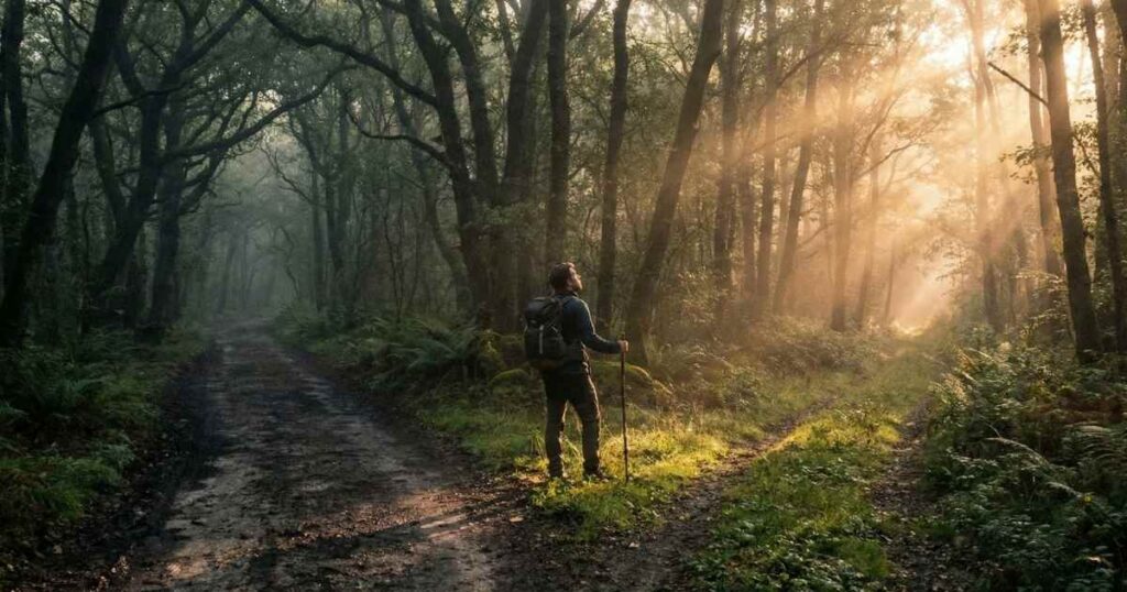Camino en el bosque que simboliza la neuroplasticidad y la decisión de superar la ansiedad generalizada